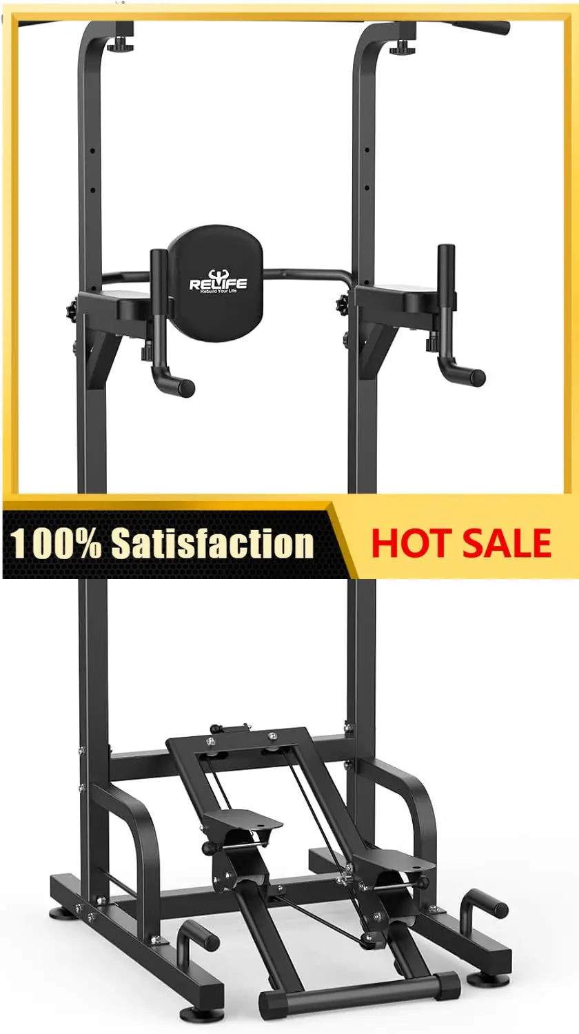 Pull Up Bar Free Standing Power Tower for Home Gym | Dip Station Pull Up Station, Multi-Function Home Fitness Equipment for Pull