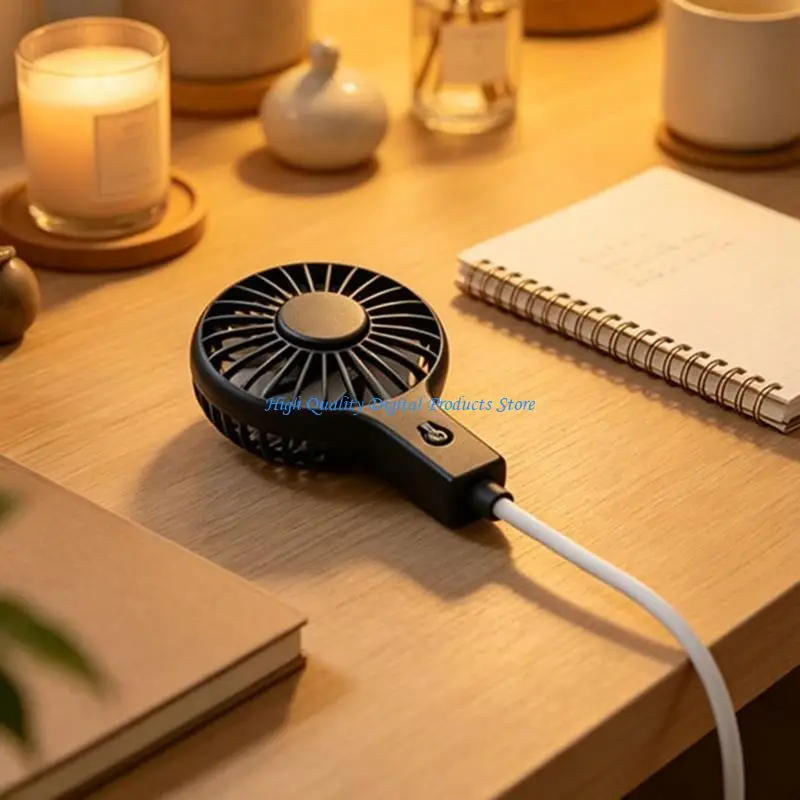 U2JE Portable USB Power Fan 3 Adjustable Speeds Quiet Operation Plastic Body