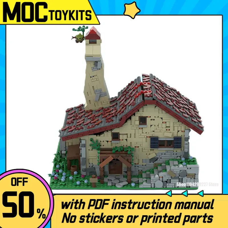 1648 sztuk MOC Link's House gra Zelda widok ulicy Model klocki do budowy Diy kreatywny montaż edukacyjne cegły zabawki prezent dla dzieci