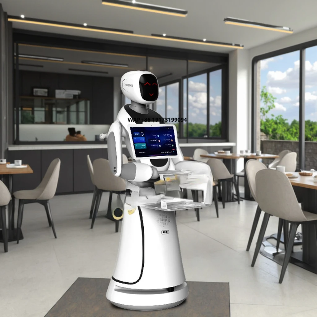 2025 Hot Selling Restaurant Intelligent Infrared Scanning radar Intelligent Humanoid Food Delivery Robot