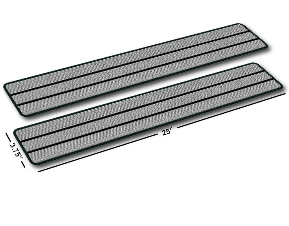 

Boat EVA Step Pads Trailer Pads Non Skid 2-Pc Stick On Teak 25*3.75 Inch