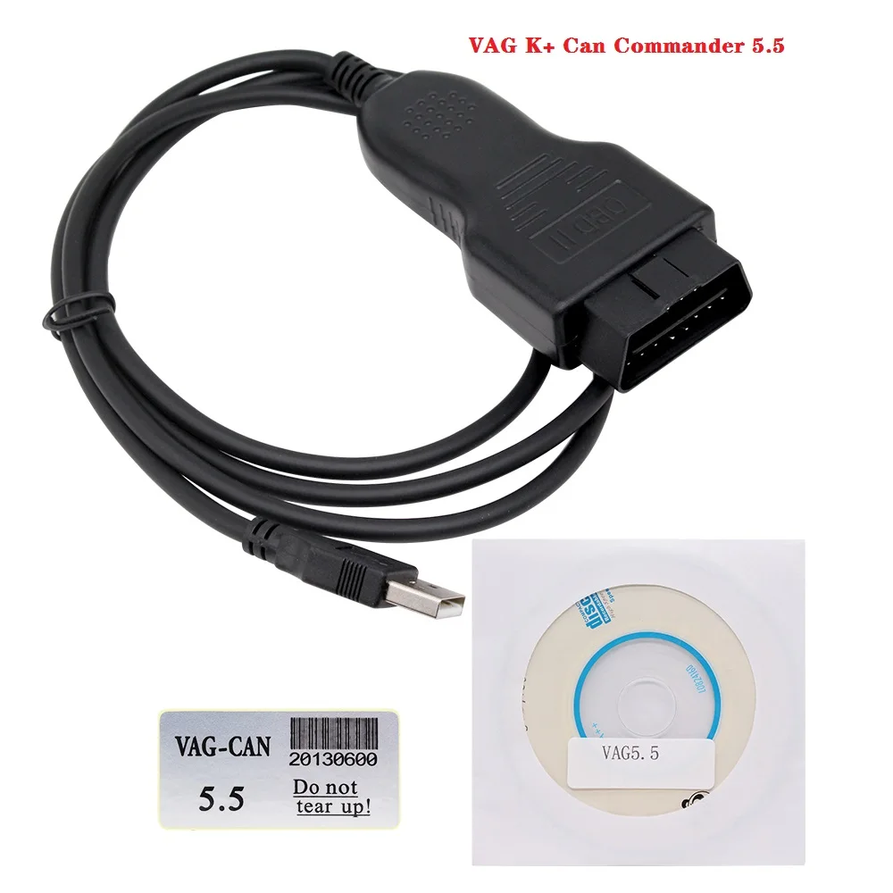 2023 VAG K + CAN Commander 5.5 con lettore a 3/4 Pin cavo diagnostico OBD2 OBD OBD2 per strumento Scanner diagnostico VW DA/SE AT/AU DI