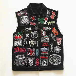 Patch Besi Band Rock untuk Lencana Bordir Pakaian Stiker Pakaian Garis Punk Logam Musik Applique Jaket Jahit Jeans 10 patch musik penjualan terbaik - №
