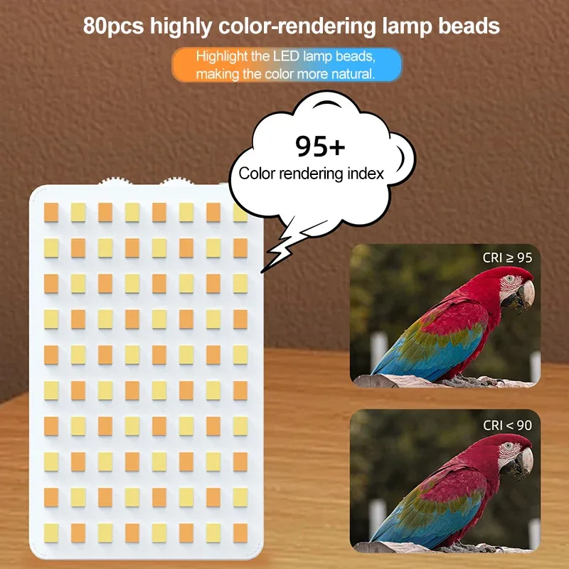 ไฟเติม RGB พกพา ANLAIKE V12A สำหรับโทรศัพท์มือถือ คลิปติดตั้งบนโต๊ะ สำหรับถ่ายวิดีโอสด กล้องเซลฟี่ สร้างบรรยากาศ