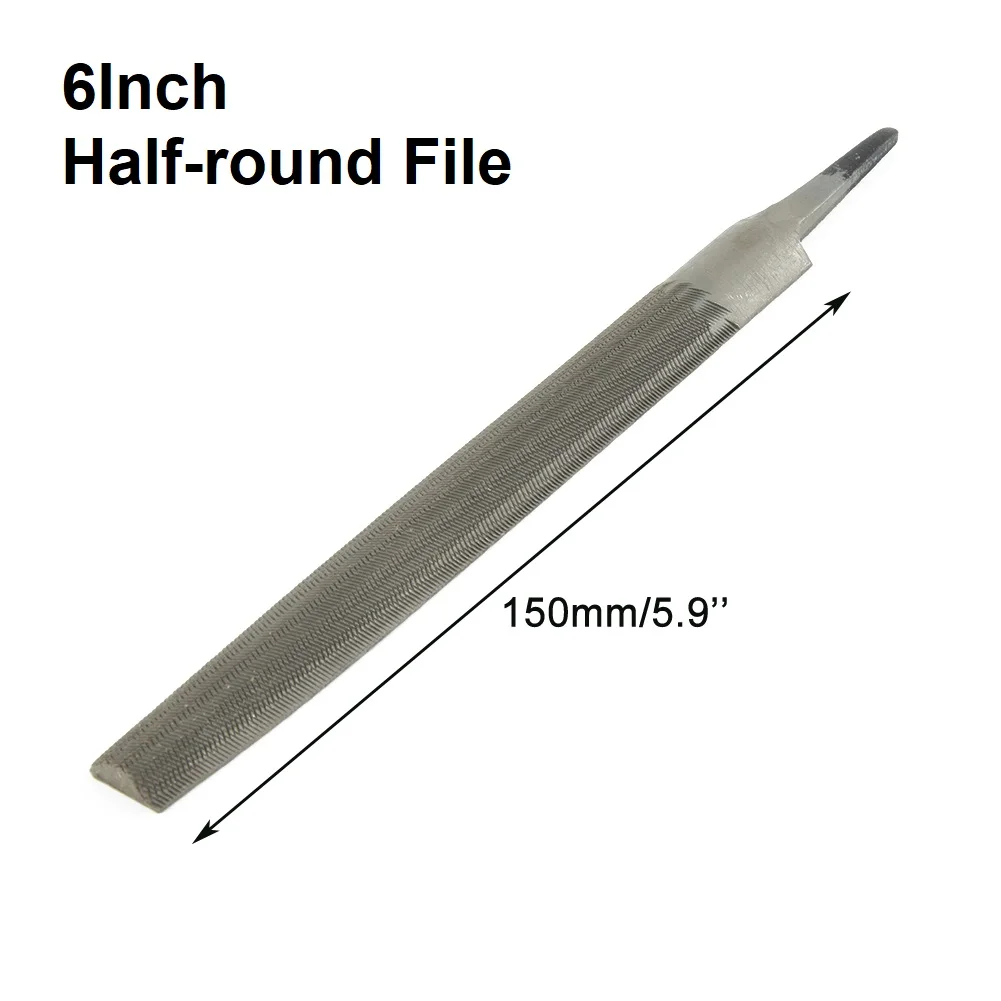 6 Inch 150mm Steel Files Without Handle Round Half-round Triangular Square Flat For Metalworking Multi-shape Anti-rust Tool