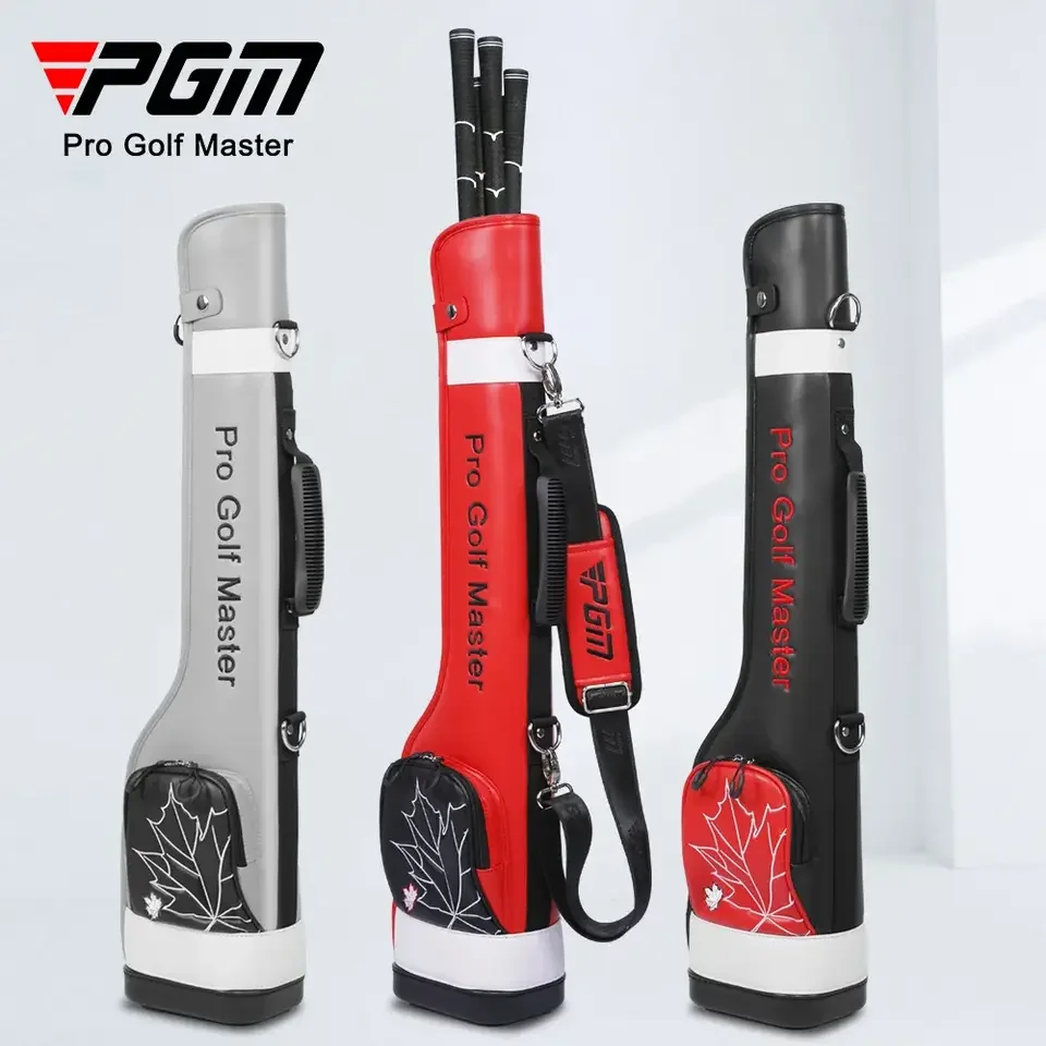 

PGM Portable Golf Half-cut Bag Waterproof Microfiber Leather Can Hold 5 Clubs Golf Gun Bag Lightweight Club Bag