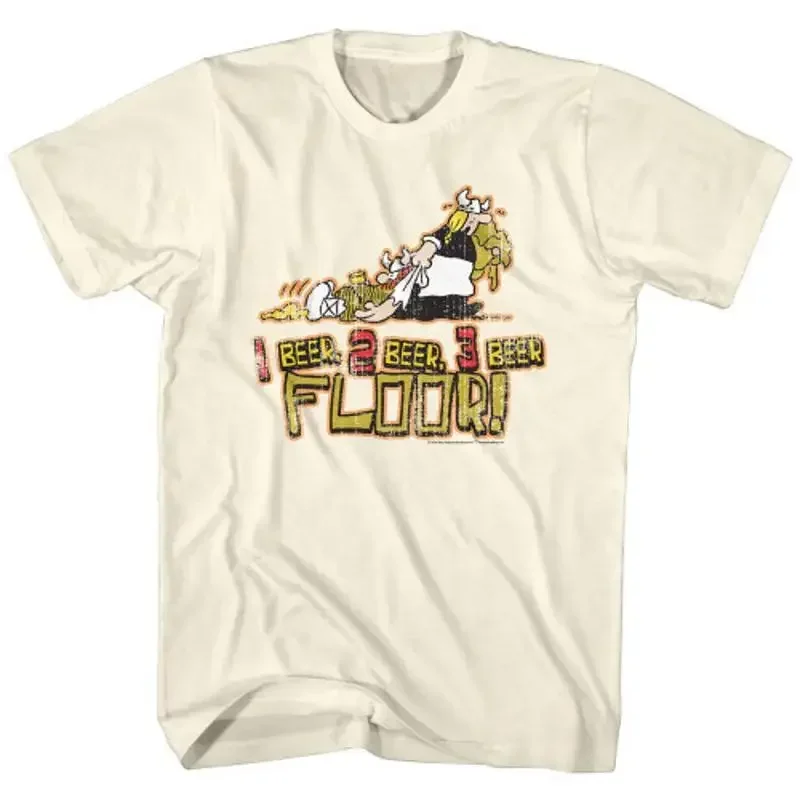 Hagar the Horrible 1 2 3 Bier-T-Shirt, Naturfarben