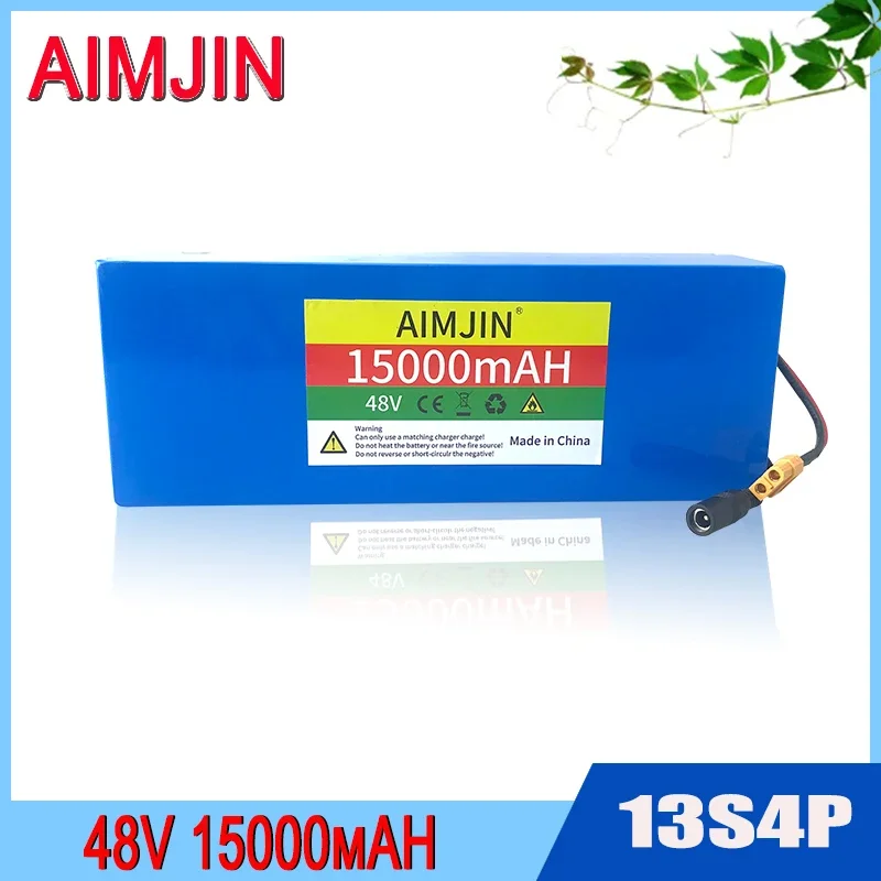 

13S4P New 48V 15000mAh Lithium-ion Battery Pack 18650 with BMS