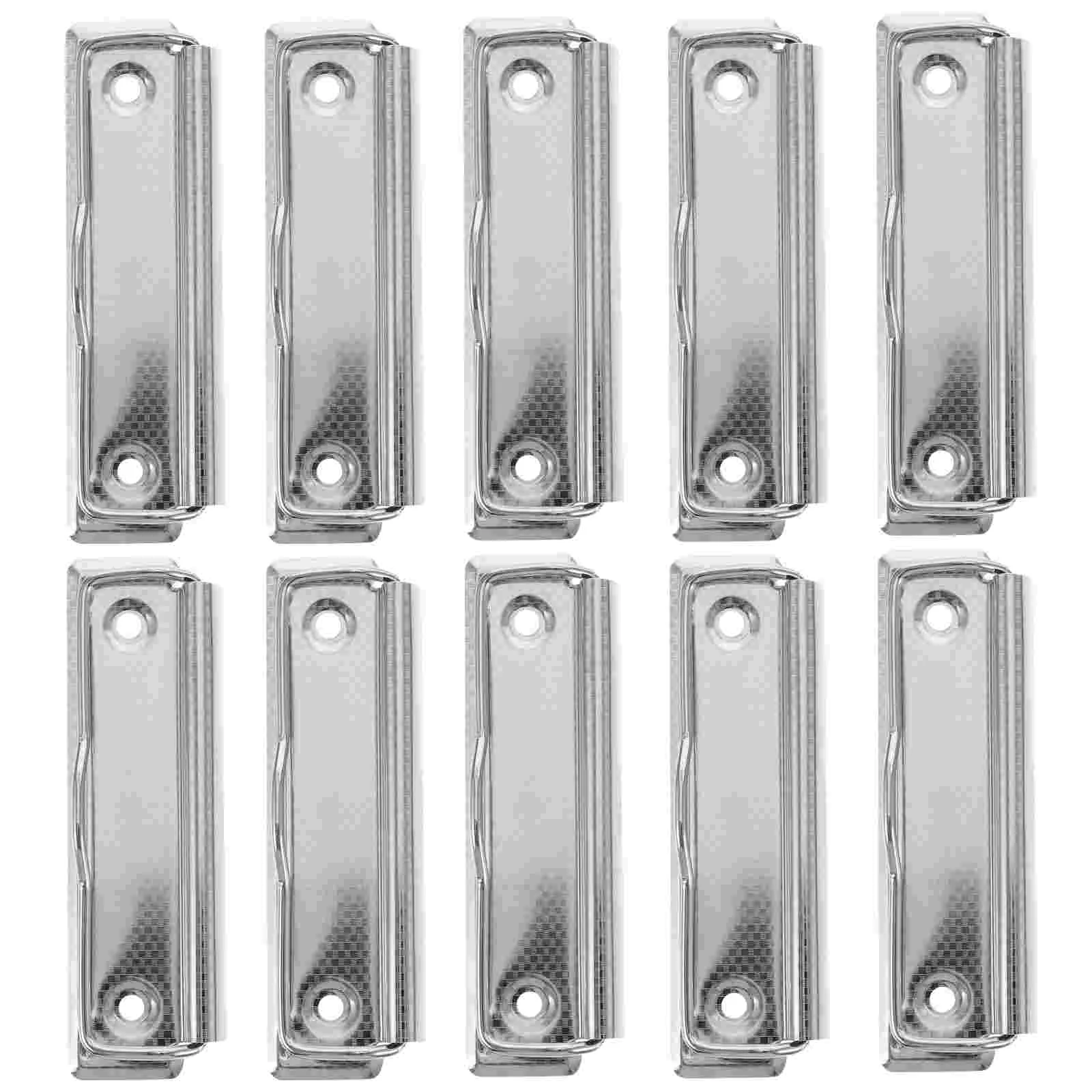 10 Pcs Writing Pad Holder Clamp with Rivets Clips for Clipboards School Craft Project File Office Folders