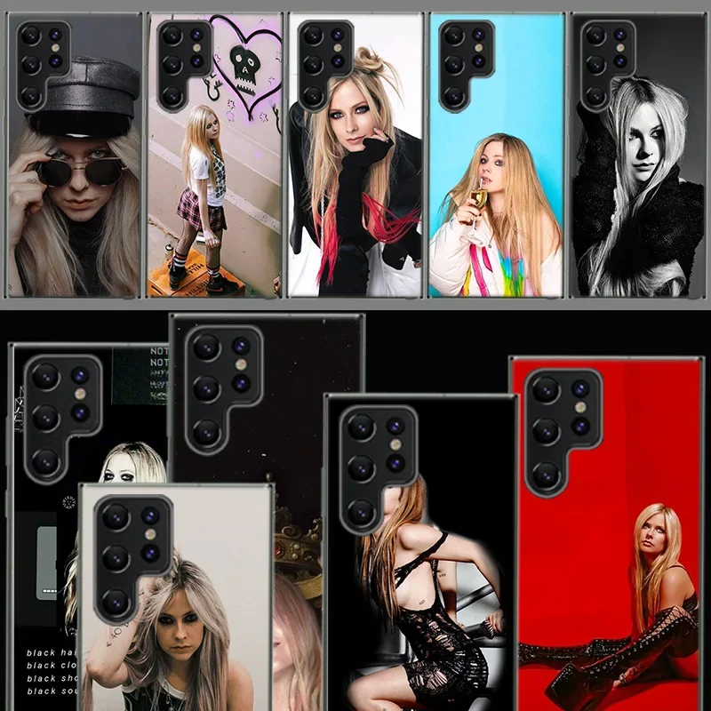 Piosenkarka Avril Lavigne okładka do Samsung Galaxy S21 S20 FE S23 S22 S24 Ultra etui na telefon S10 S10E S8 S9 Plus S7 Edge Clear Coque Lu