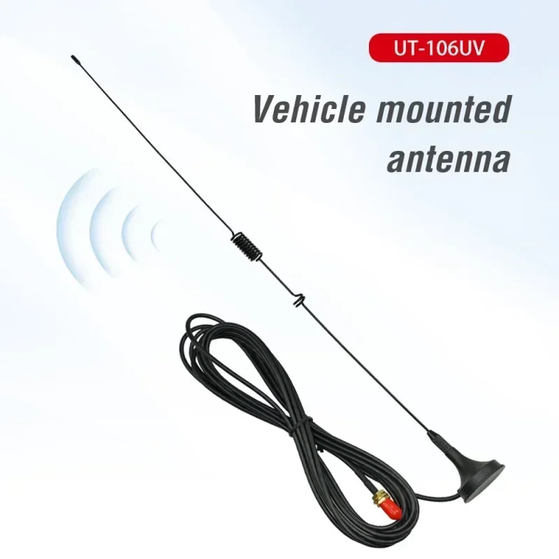 SMA-F เสาอากาศแม่เหล็ก UT-106UV คลื่นความถี่คู่ VHF UHF สำหรับ UV82 UV-5R GT-3TP GT-5วิทยุสื่อสาร