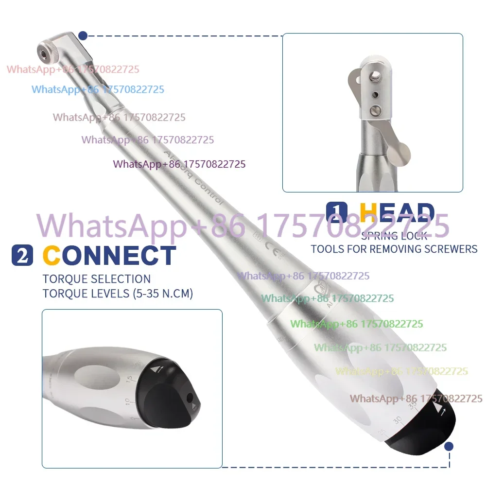 denta Tool Aluminum Ratchet Universal Torque Wrench Kit Screw implan Handpiece With Latch Type Bits denta Equipment Suppliers