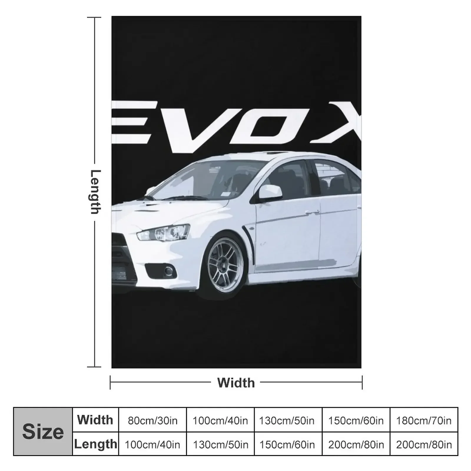 New Evo X Wicked White RPF1 Throw Blanket Personalized Gift Decorative Beds Blankets