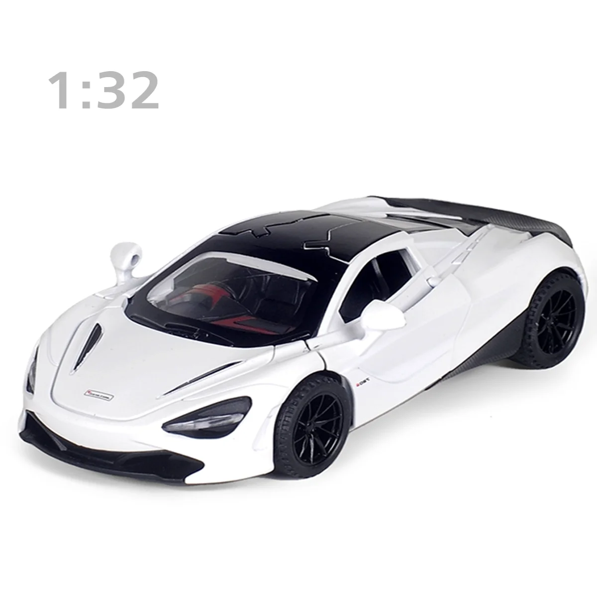 1/32 McLaren Spielzeugautomodell mit Sound, Licht, Türen geöffnet, Legierung, Druckguss-Modell, Fahrzeugsammlung, Spielzeug für Jungen, Erwachsene, Festival-Geschenk