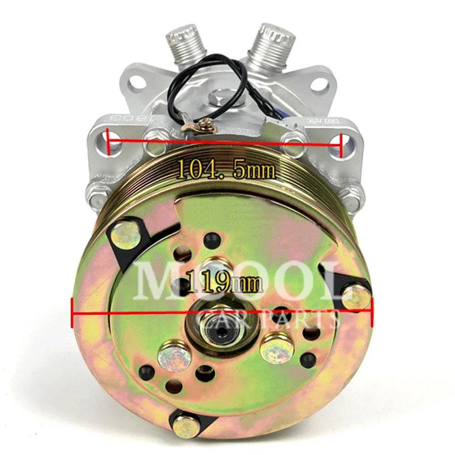 

Для 5H14 SD508 Sanden 508 змеевидный компрессор 8 канавок 12 В 24 В тракторный экскаватор сверхмощный грузовик кондиционер универсальный