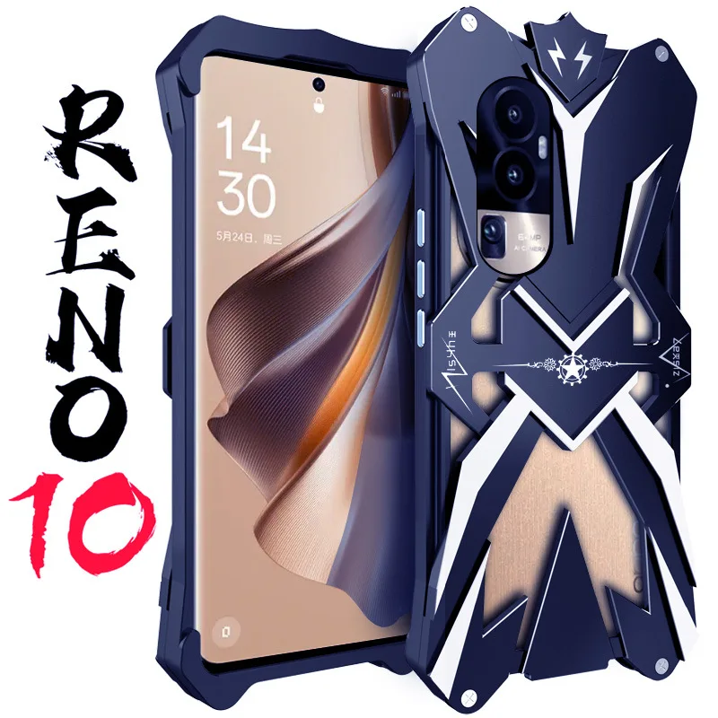 

Original Zimon Luxury New Thor Heavy Duty Armor Metal Aluminum Phone Cases For Oppo Reno 10 9 Reno10 Pro Plus Gaming Cover Case