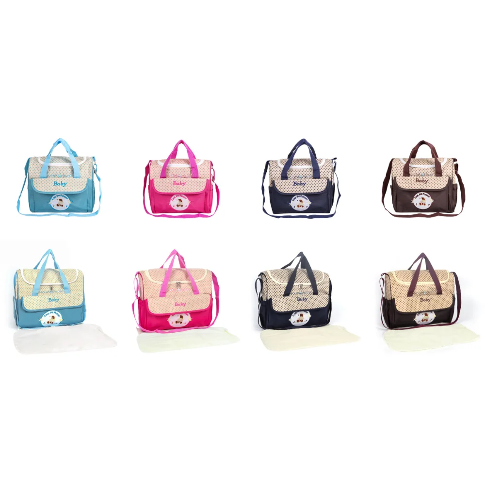 المحمولة تخزين حقيبة حفاضات الطفل Crossbody متعددة الوظائف الأم الأمومة حزم حقيبة يد من القماش الطفل الاشياء أكياس الحفاض رعاية الطفل #5
