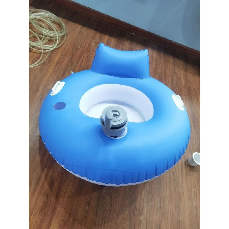 Inflatable Adult Floating Lounge Chair With Built-In Electric Propeller, Foldable Water Float For Outdoor Swimming Pool