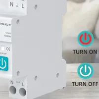 Compatible With Tuyas Wifi Smart Circuit Breaker 1P DIN-Rail Mounted Remote Control Switch Smart Circuit Breaker Smart Circuit
