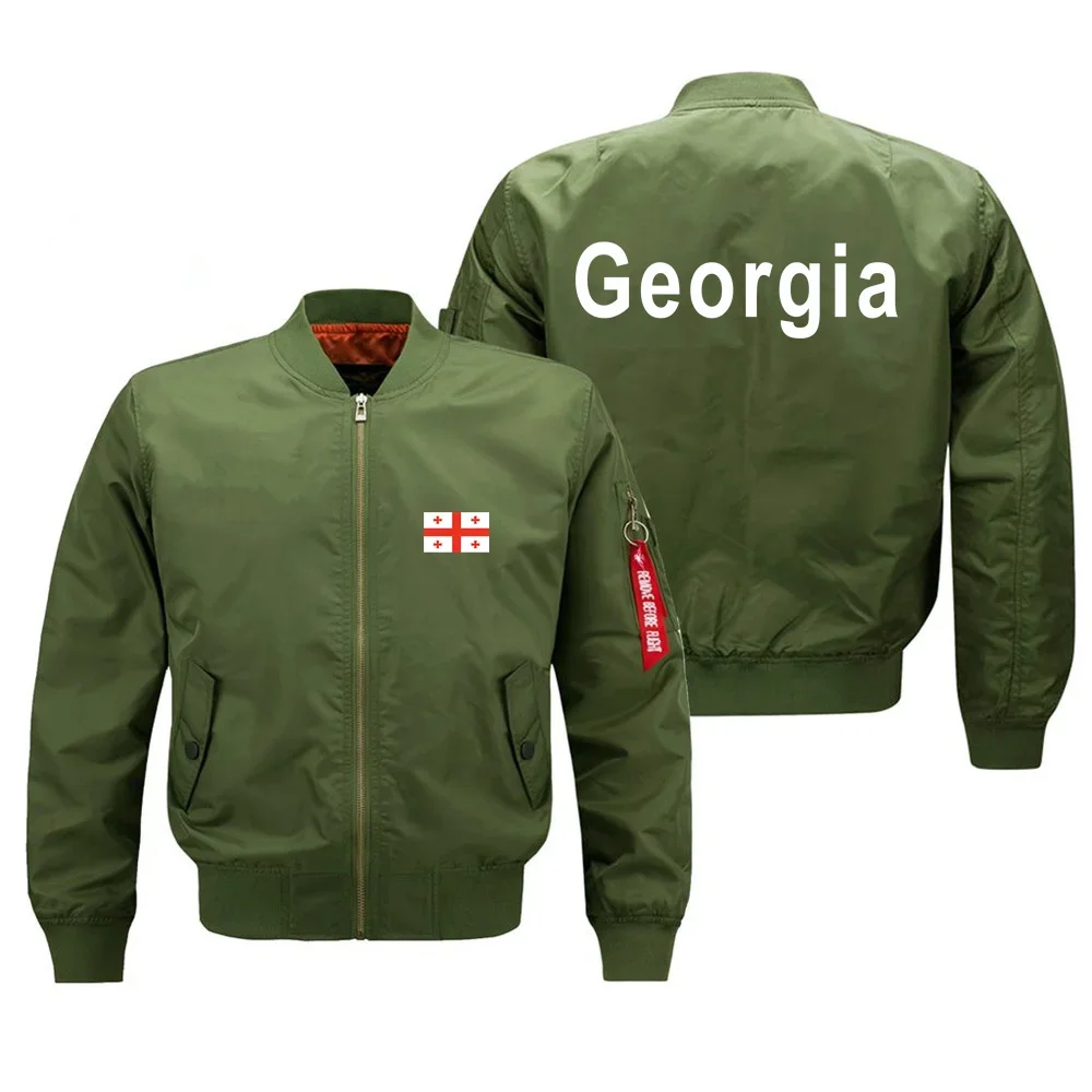 

Funny Georgia Military Flight Aviation Men Ma1 Bomber Jacket Outdoor Windproof Man Baseball Coats