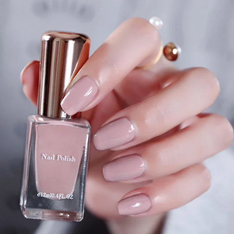 Peel Off Nail Polish Nude Series Waterborne 12ml for Women