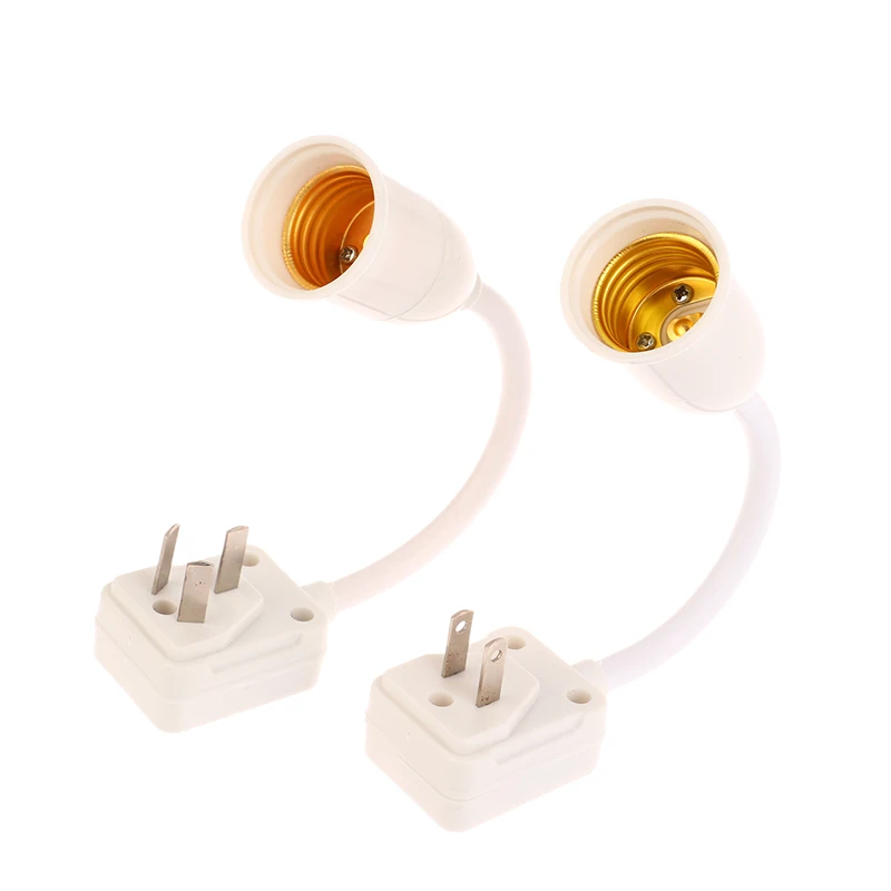 Practical E27 Lamp Base Flexible Bend Wall Light Socket Adapter Plug Switch Lamp Bulb Extension Holder Lighting Accessories