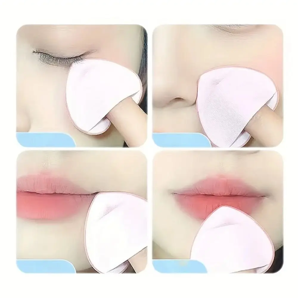 10pcs New Heart-shaped Finger Air Cushion Super Soft Lightweight Cosmetic Pad Sponge Powder Puff Set