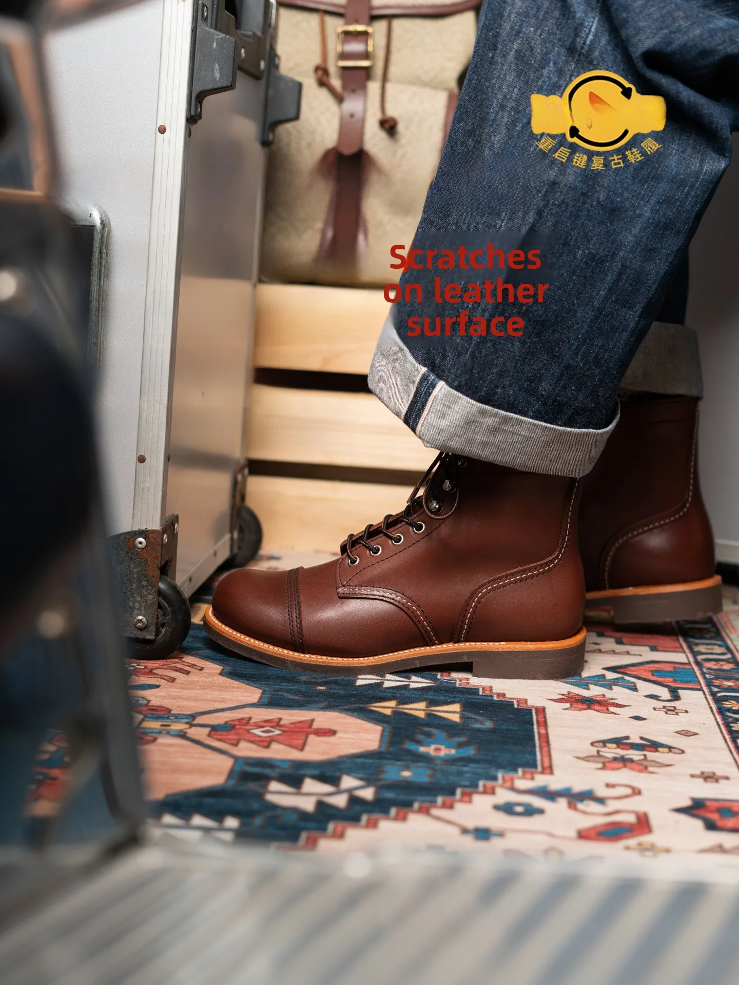 

High-Top Men's Work Boots Retro American Sle Boots Faionable Leather U.S. Paratrooper Boot Replica