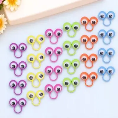 24 قطعة العين فنجر الدمى مقلة العين خواتم حفلة لصالح الاطفال حلقة بلاستيكية التعليمية التظاهر اللعب الإبداع لعبة أطفال