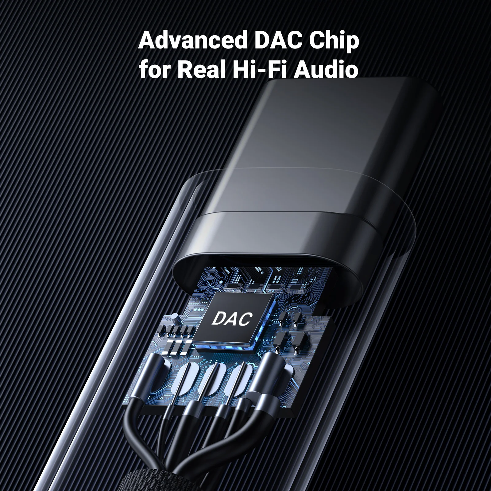 UGREEN Sound Card Type C to 3.5mm AUX Cable Adapter Earphone Converter DAC Chip PD QC Charging Sound Card for Headset