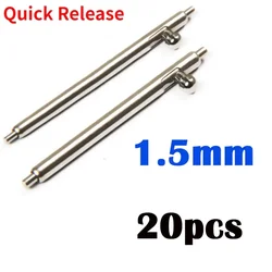 Quick Release 20pcs 1.5mm Diameter 20mm 22mm Length Watch Strap Spring Bars Pins Pepair Tools & Kits 12mm-24mm band Accessories