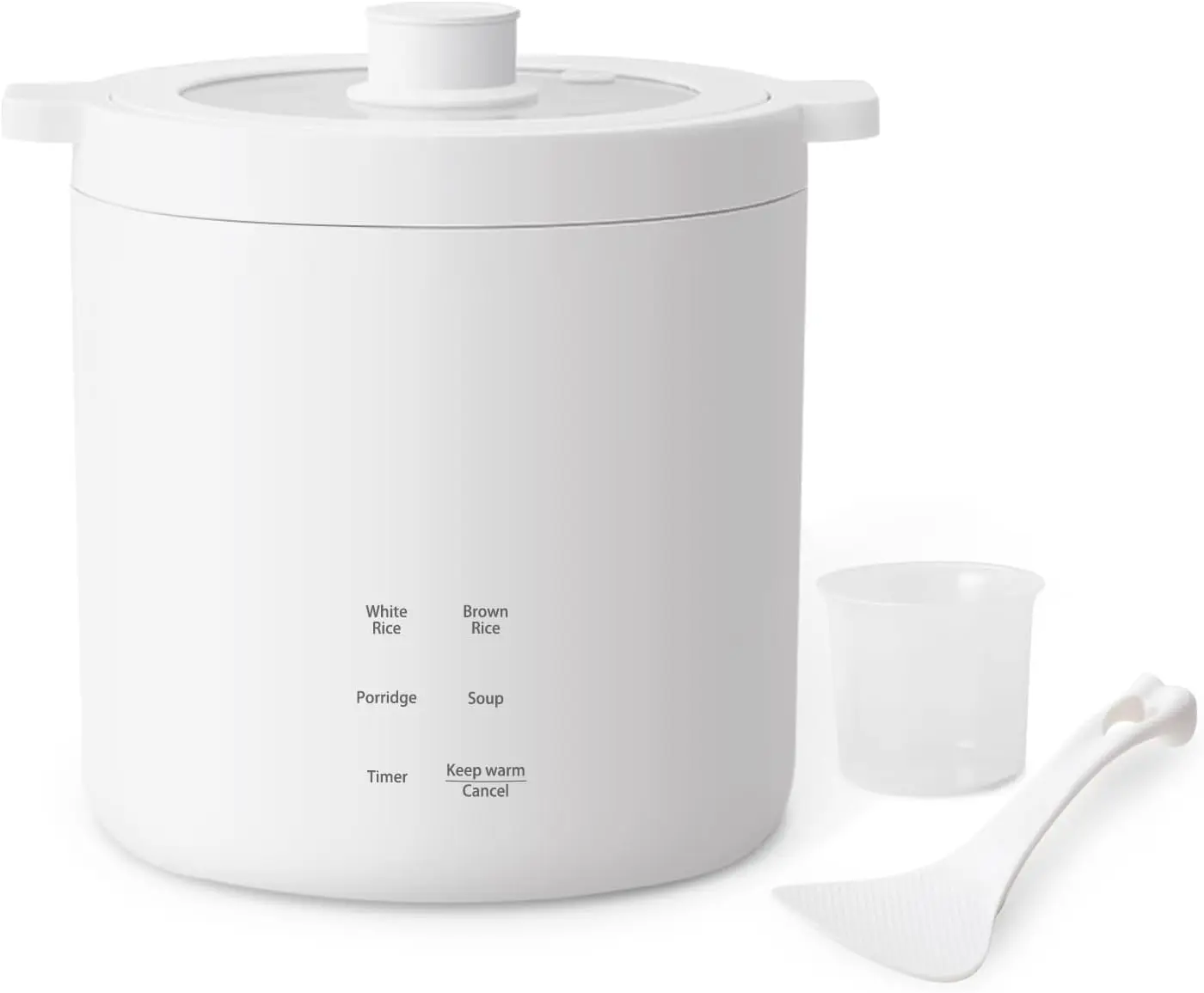 Mini Rice Cooker 2 Cup Uncooked Small Electric Cooker with 4 Cooking Functions 24 Hour Preset and Heat Preservation