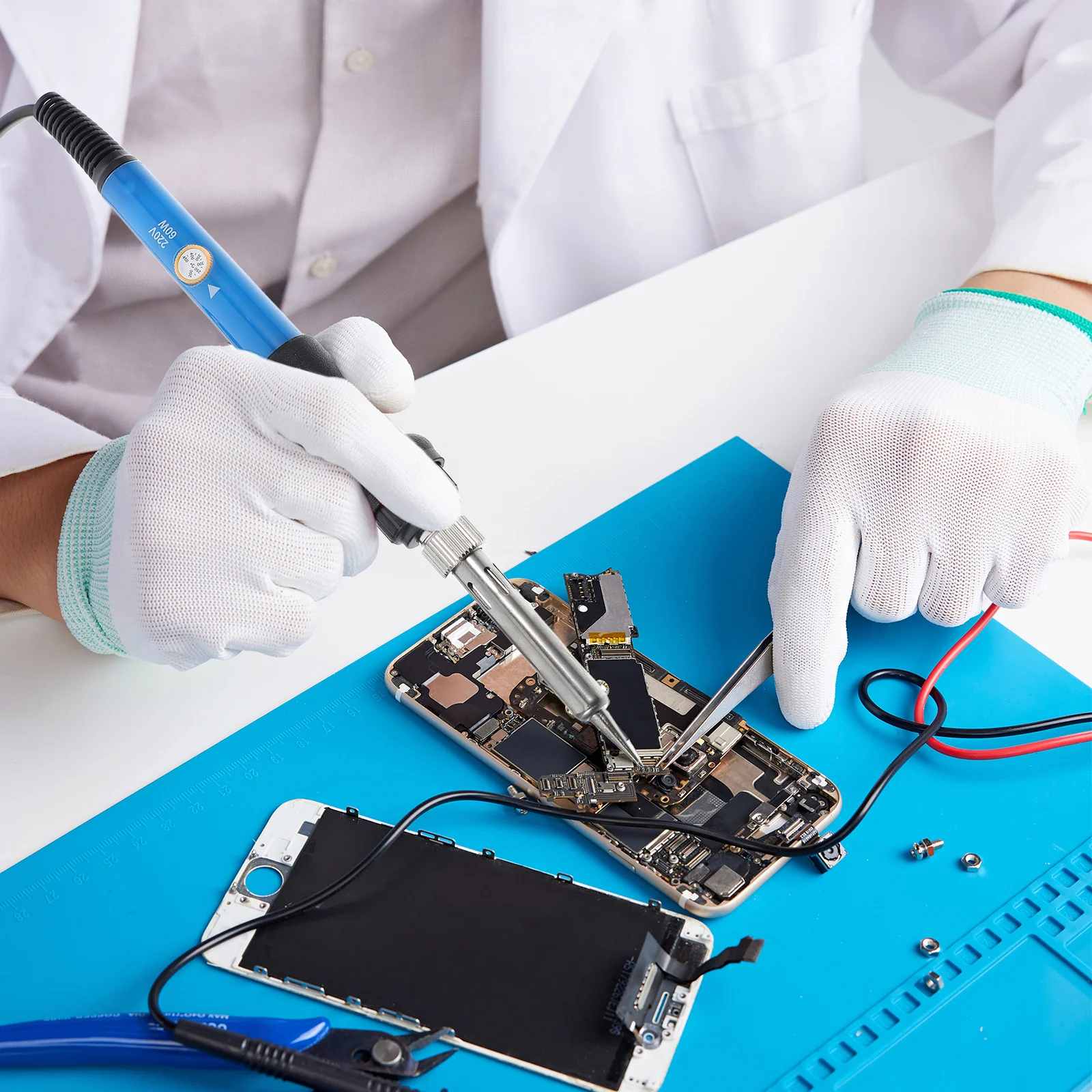 1 مجموعة سبيكة لحام كهربائي مجموعة قابل للتعديل درجة الحرارة المحمولة لحام لحام الحديد أدوات طقم لحام الإلكترونية الاتحاد الأوروبي التوصيل