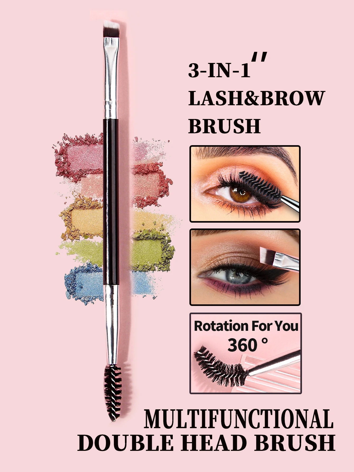 1/6/12 Eyebrow Brush Eyelash Comb makeup brushes Dual Ended Angled brush Spoolie brush 2 in 1 Lash eyebrow brush set makeup tool