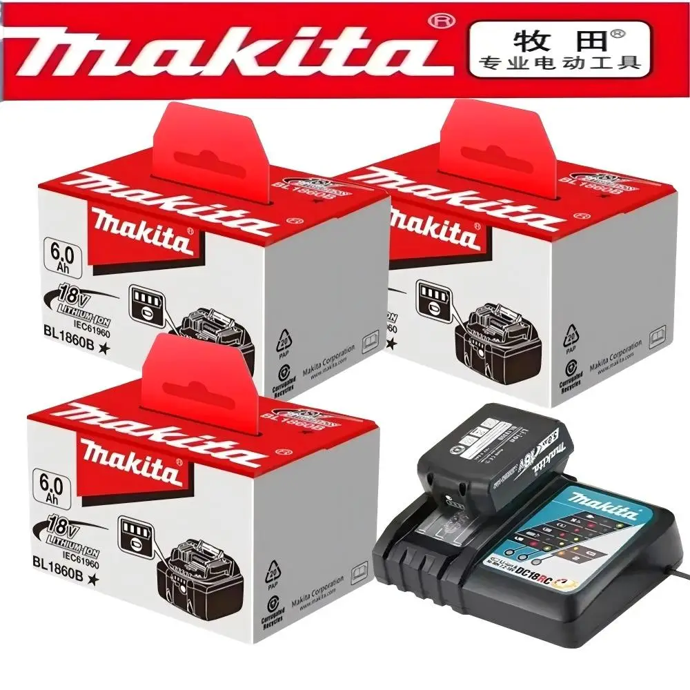 

Original Makita 6Ah/5Ah//3Ah for Makita 18V Battery BL1830B BL1850B BL1850 BL1840 BL1860 BL1815 Replacement Lithium Battery