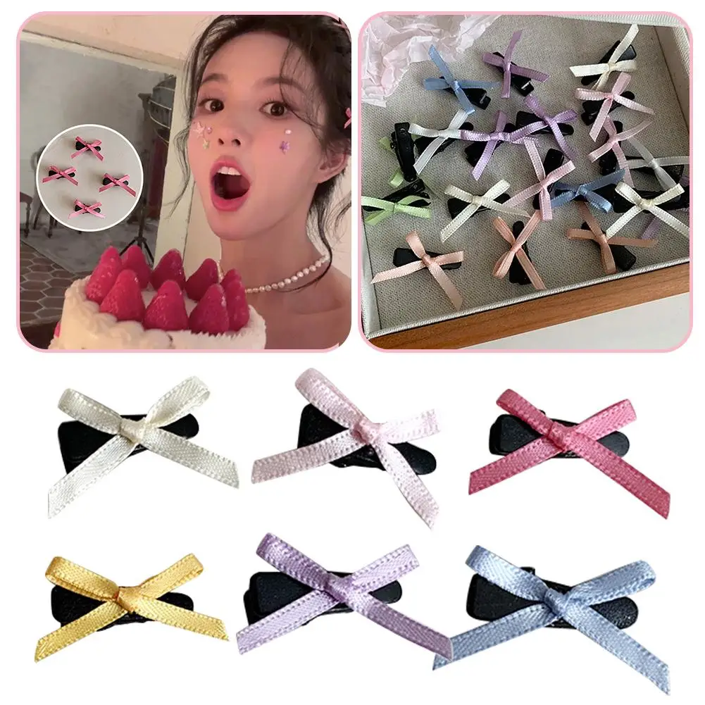 

2PCS Mini Sweet Bow Hairpin Ballet Ribbon Bowknot Hair Women Clip Lolita Hair Girls Cute Gentle Accessories Headwear N2E5