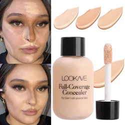 Corrector líquido mate, 3 colores, impermeable, cobertura completa, poros invisibles, ojeras, pecas, Base de maquillaje, cosméticos