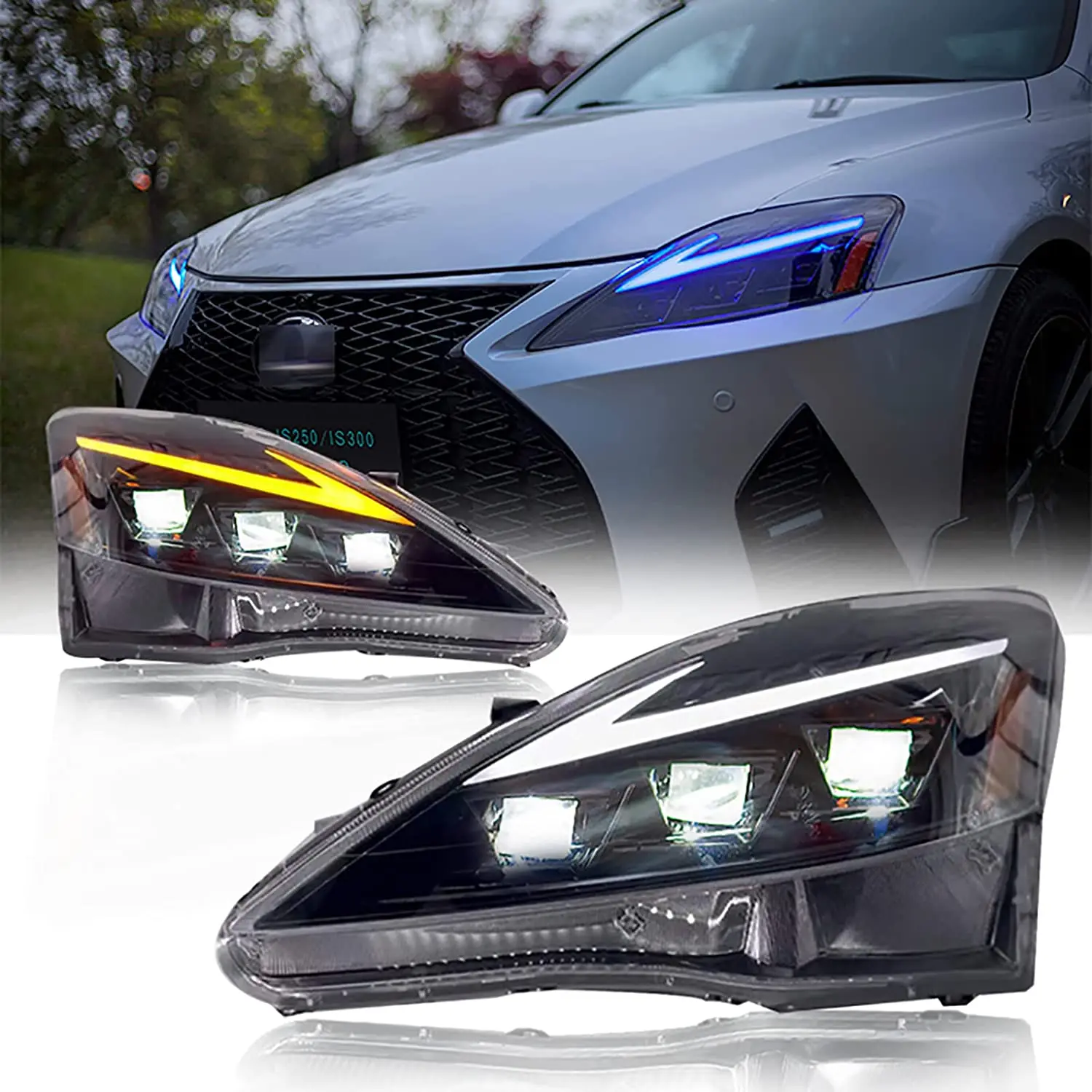 

LED Headlights Assembly for LEXUS IS250 IS350 ISF 2006-2012 Start Up Animation Dynamic Sequential Turn Signal Headlight Asse