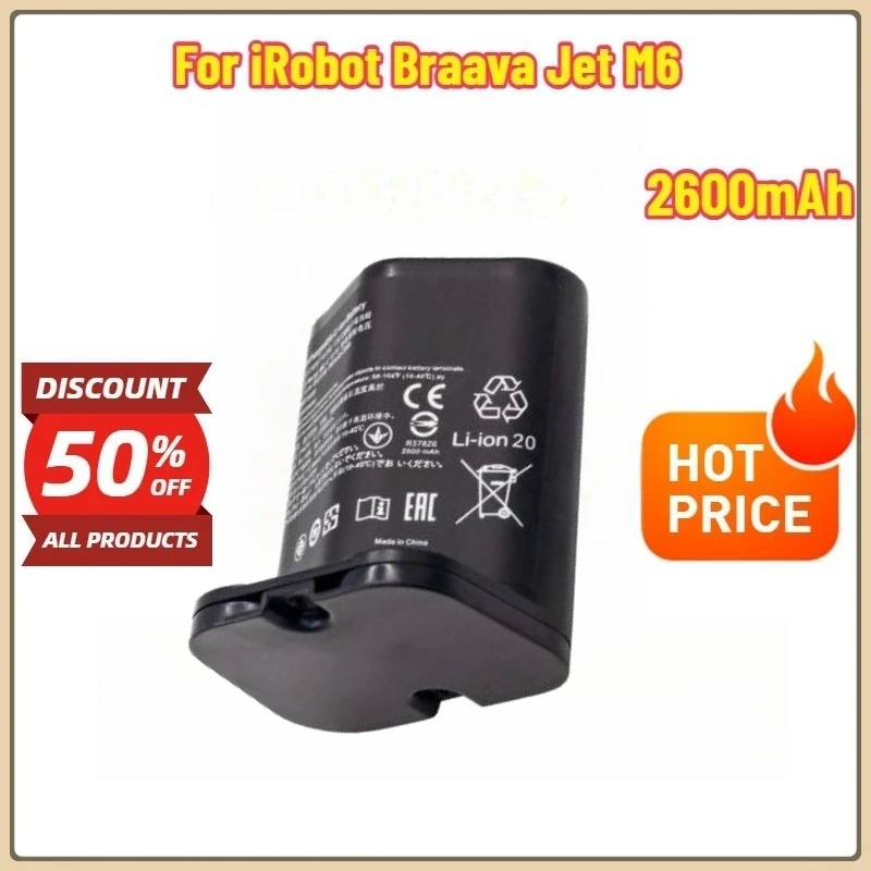 

For IRobot Braava Jet M6 FOR Ultimate Robot Mop Battery 10.8V 2600mAh Replacement ABL-C Battery