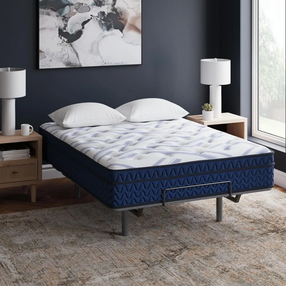 Signature Design by Ashley Full Size Stack 12 Inch Hybrid Medium Plush Cooling Gel Infused Memory Foam Mattress