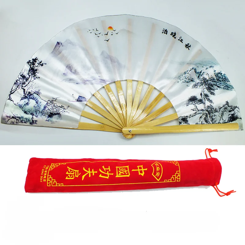 Tai Chi Martial Arts Fan Chinese Kung Fu Traditional Dance Performance Pratice Training Fan Morning Exercise Taichi Fan