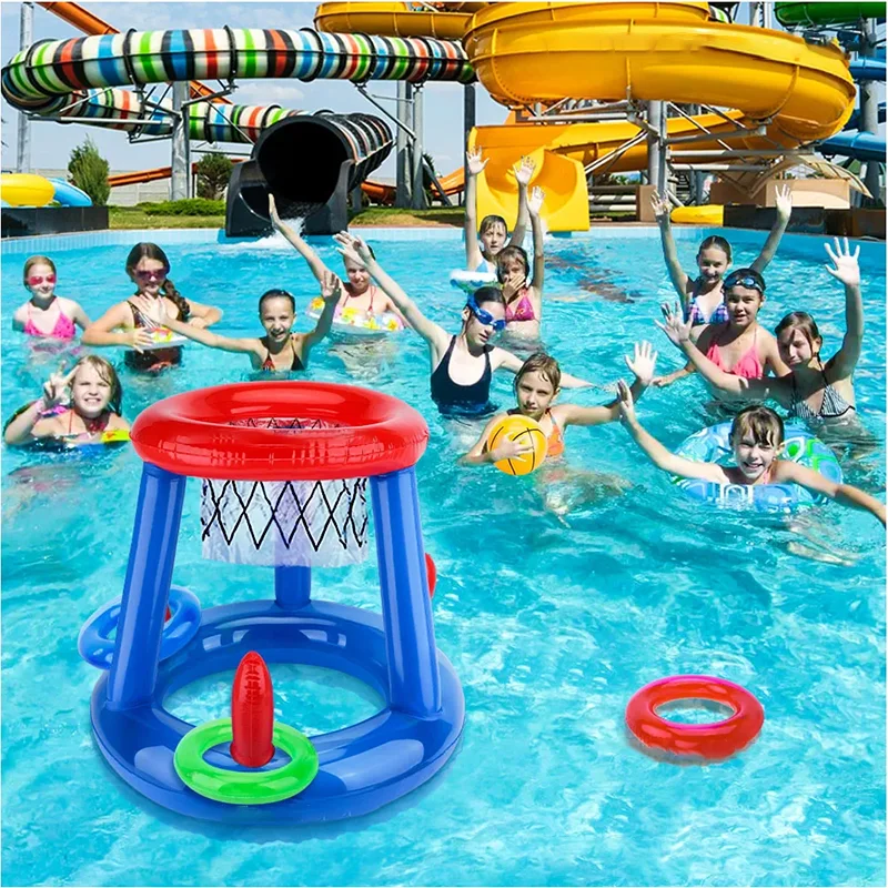 Piscina all\'aperto accessori da spiaggia anello gonfiabile lancio ghiera gioco Set piscina galleggiante giocattoli spiaggia divertimento estate