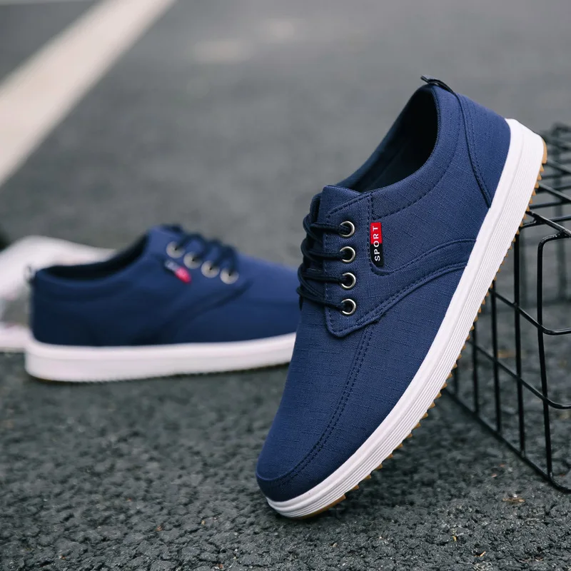 New Canvas Sneakers Men Vulcanized Odorless Oxfords Shoes Male Casual Breathable Trainers Sport Shoes Boys Student Plimsolls