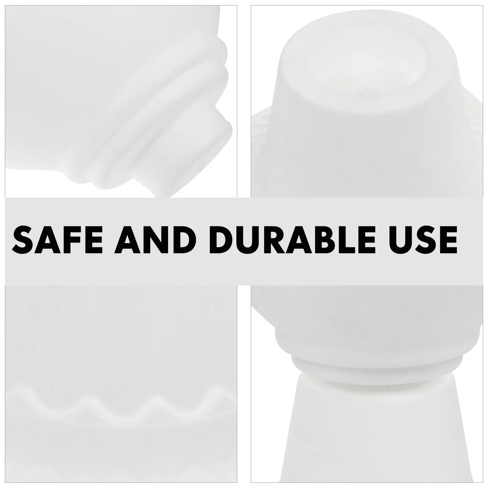 

2pcs Plastic Flowerpot Retro Roman Pillar Balcony White Plant Container Gardening Pot Household Adornment Vintage Succulents Pot
