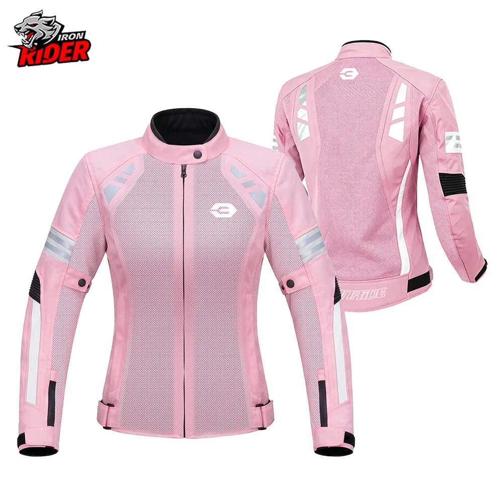 Women's Motorcycle Jacket Summer Breathable Off-road Racing Jacket With Built-in Fall Protection Motorcycle Equipment S-2XL