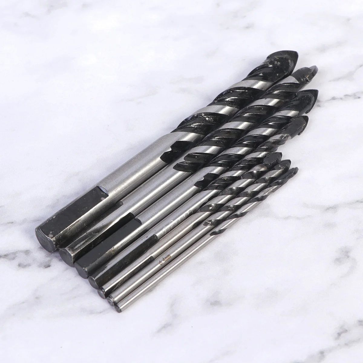 

7pcs Ceramic Tile Glass Bit Set Black Triangle Shank For Hard Brittle Materials Drilling Tools Tile Drill Bit Glass Drill Bits