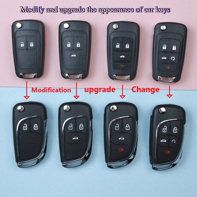 Modification Car Key Housing Case Shell for Buick Opel Insignia Astra Mokka Zafira for Chevrolet Cruze Epica Lova Camaro Impala