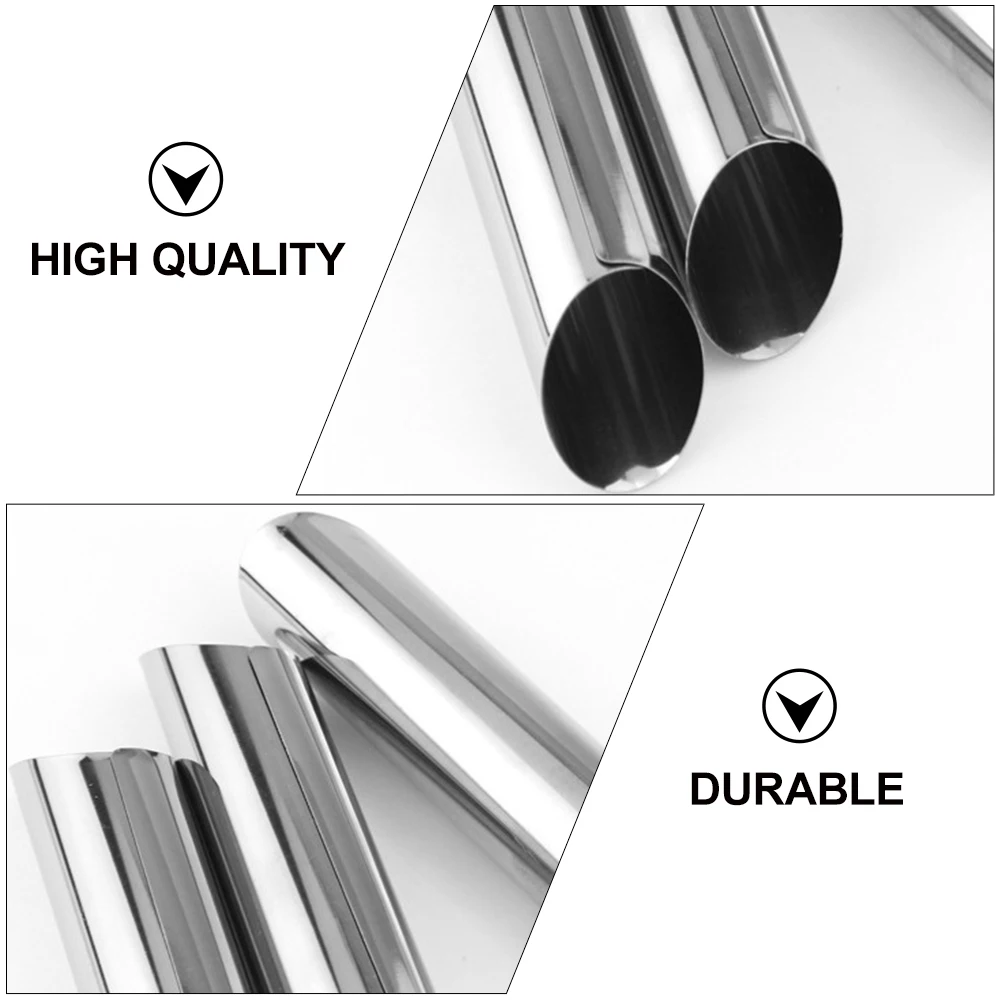 

20pcs Baking Tools Stainless Steel Croissant Molds Danish Pastry Supplies Spiral Tubes Cream Horn Roll Cake Pan