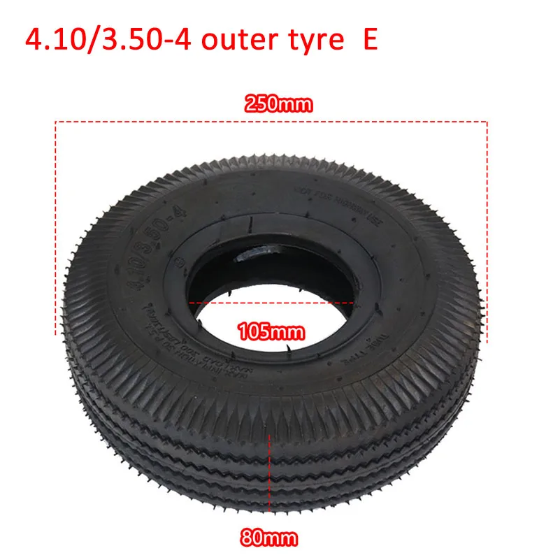 Meerdere opties10 inch 4.10/3.50-4 Band 4.10-4 Banden Binnenband voor Elektrische Driewieler Trolley elektrische scooter magazijn auto