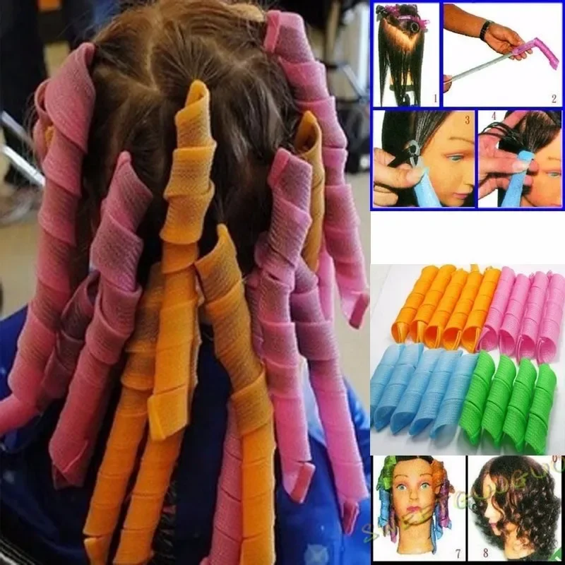 Heatless Hair Curler No Heat Silk Ribbon Hair Rollers Sleeping Curls Headband Soft Lazy Hair Curlers Foam Rod Curling Hairs Tool